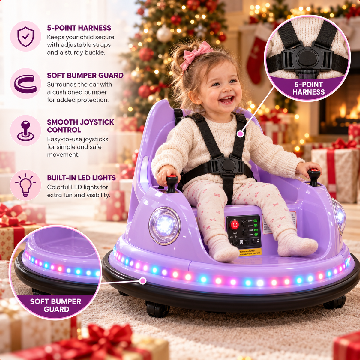 360° Electric Bumper Car for Kids